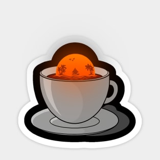 Sunset Tea Sticker